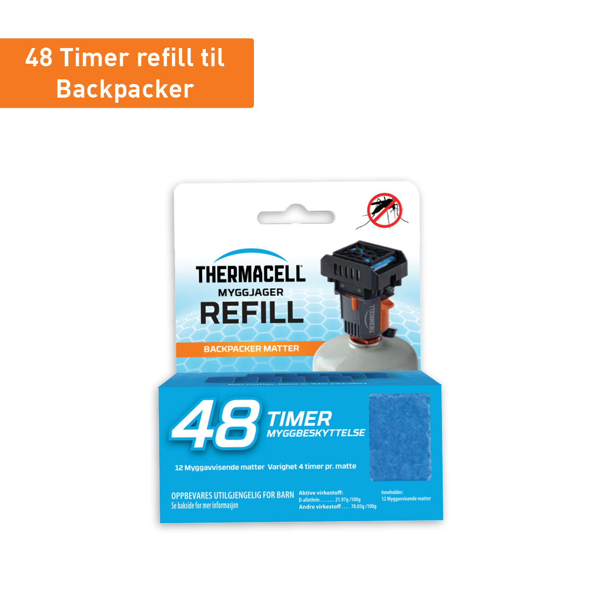 Thermacell Myggjager Backpacker 48t refill Webbilde